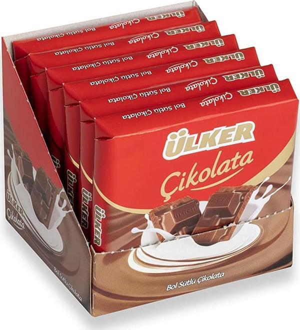 Ülker Sütlü Kare Çikolata 60 G x 6 Adet - Image 1