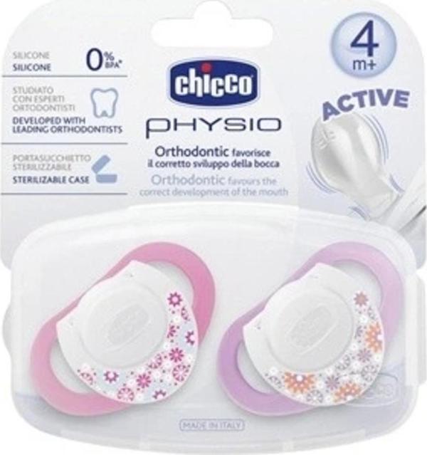 Chicco Emzik Physio Pembe Silikon 4m+ 2'li - Image 1