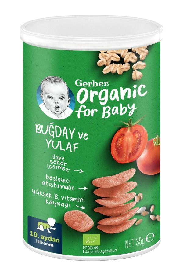 Gerber Organik Buğday Ve Yulaflı Bebek Atıştırmalığı 35g - Image 1