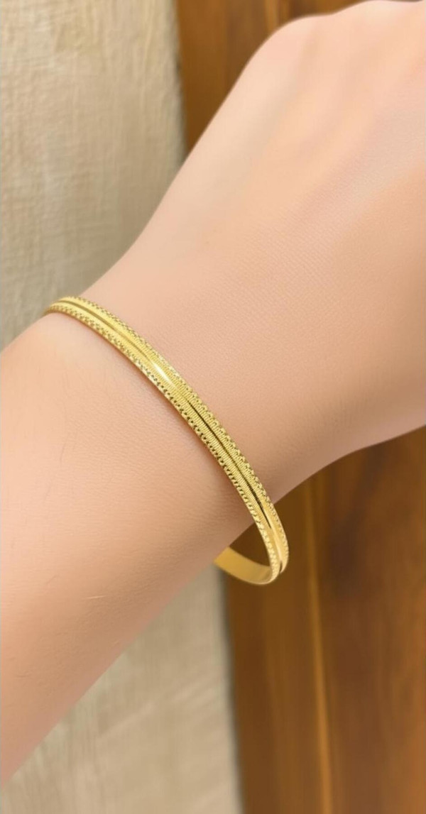 Kuyumcu Nurettin 18 gr (GRAM) Dorika Desenli Çöp Bilezik Yatırımlık İşçiliksiz 22 Ayar Altın