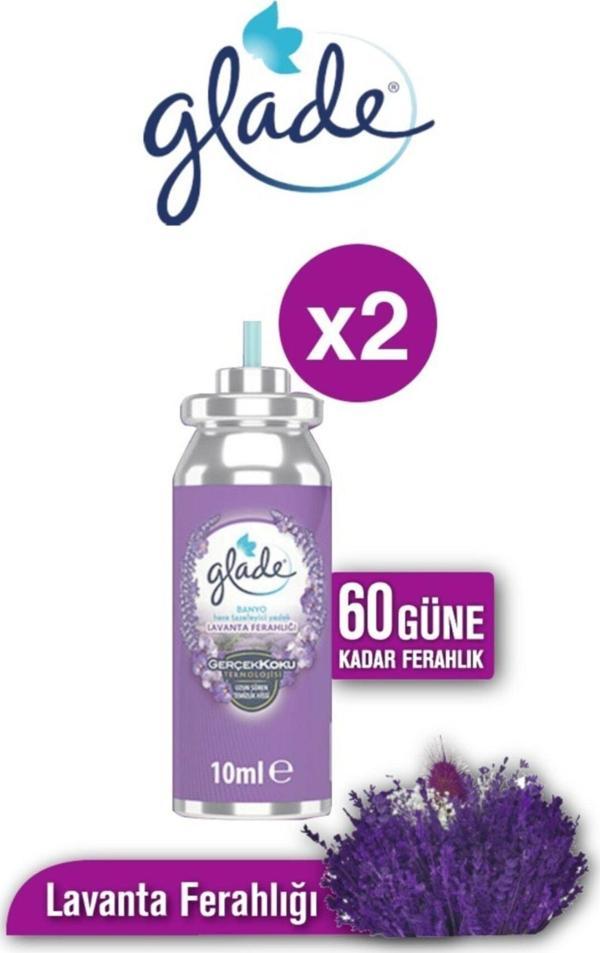 Glade Banyo Hava Tazeleyici Lavanta Ferahlığı Yedek 10 Ml X 2 Adet (60 Gün Etkili) - Image 1