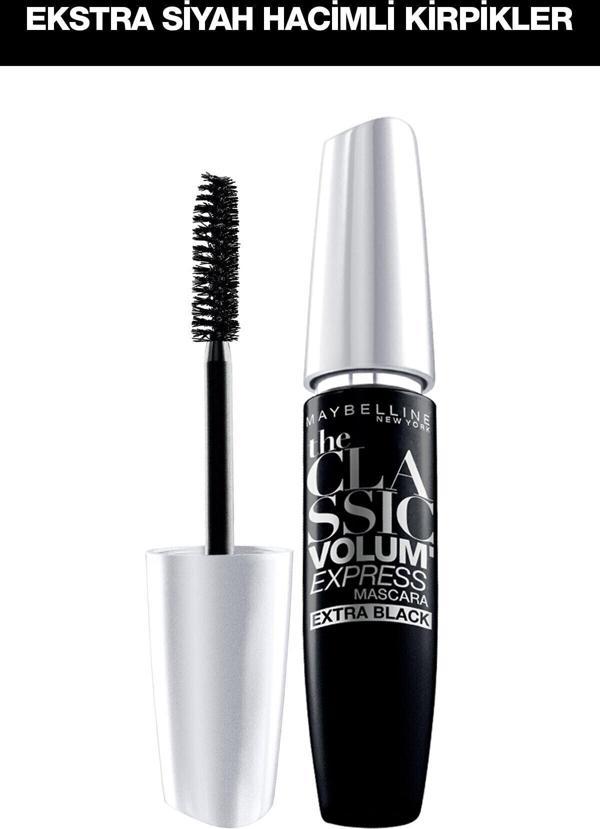 Maybelline New York Hacim Veren Siyah Maskara - Volum' Express Classic Extra Black Mascara 3600531516512 - Image 1