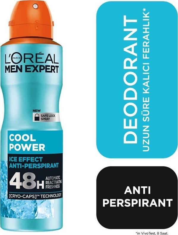L'Oréal Paris Men Expert Deodorant Cool Non Stop AE 150 ml - Image 1