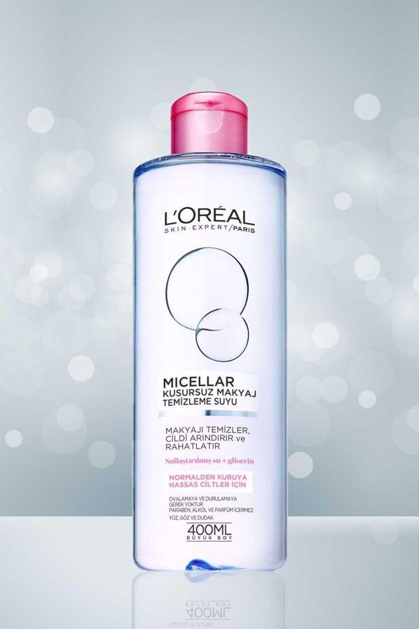 L'Oréal Paris Dermo Expertise Hassas Ciltler Için Kusursuz Makyaj Temizleme Suyu 400 ml - Image 1