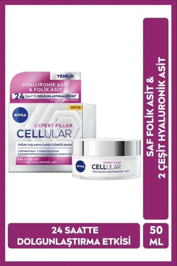Expert Filler Yoğun Yaşlanma Karşıtı Gündüz Bakım Kremi 50ml, SPF30 Güneş Koruması, Hyaluronik Asit - Image 1
