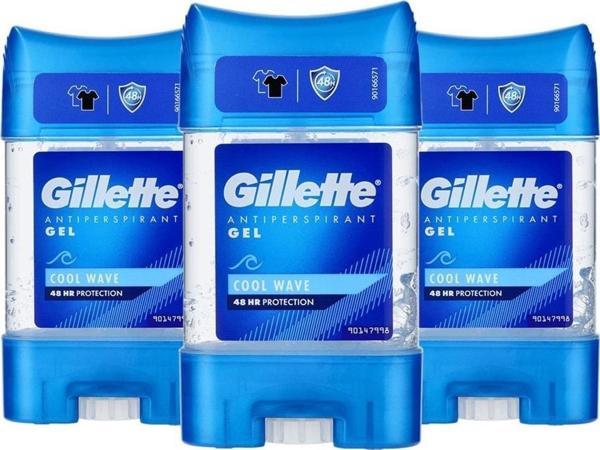 Gillette Antiperspirant Gel Cool Wave 70 Ml - 3 Adet - Image 1