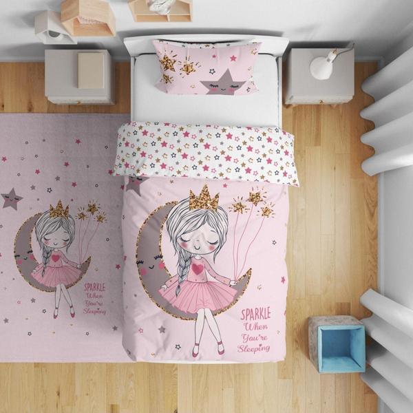 Instababyrooms Çocuk Odası Dijital Baskılı Tek Kişilik Çarşafsız Nevresim Takımı 160x220cm Model0298 - Image 1