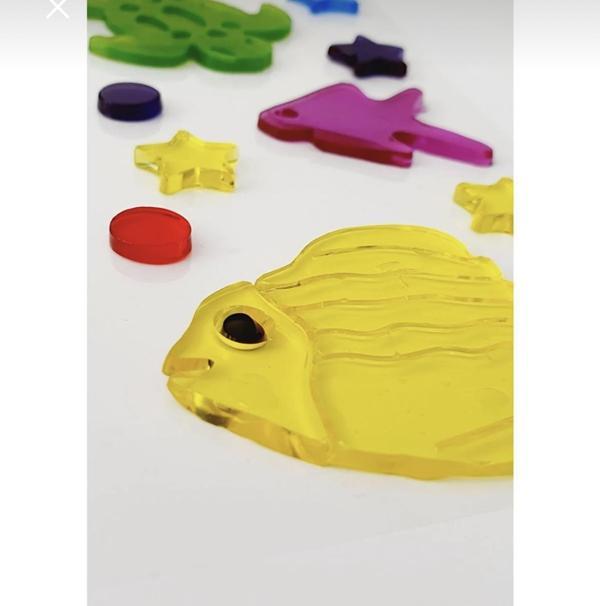 Giraffe Jel Sticker Fish 3 Boyutlu - Image 1