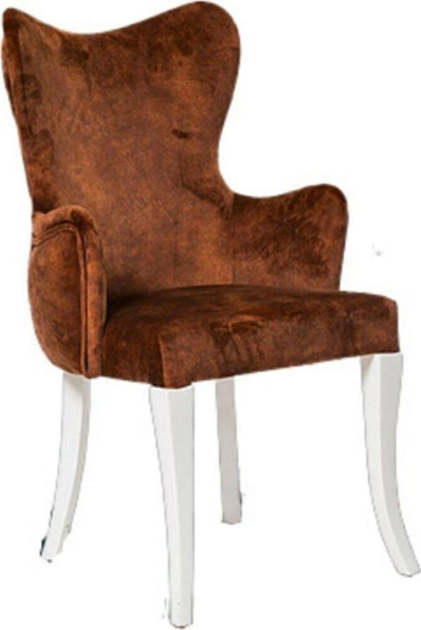 Sandalye 18539 Zus545-079 Papel Klasik Kayın Aslan Ayak BabyFace Kumaş El yapım - Image 1