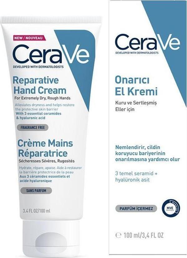 Cerave El Kremi  Kuru ve Sertleşmiş Eller İçin Onarıcı 100 ml - Image 1