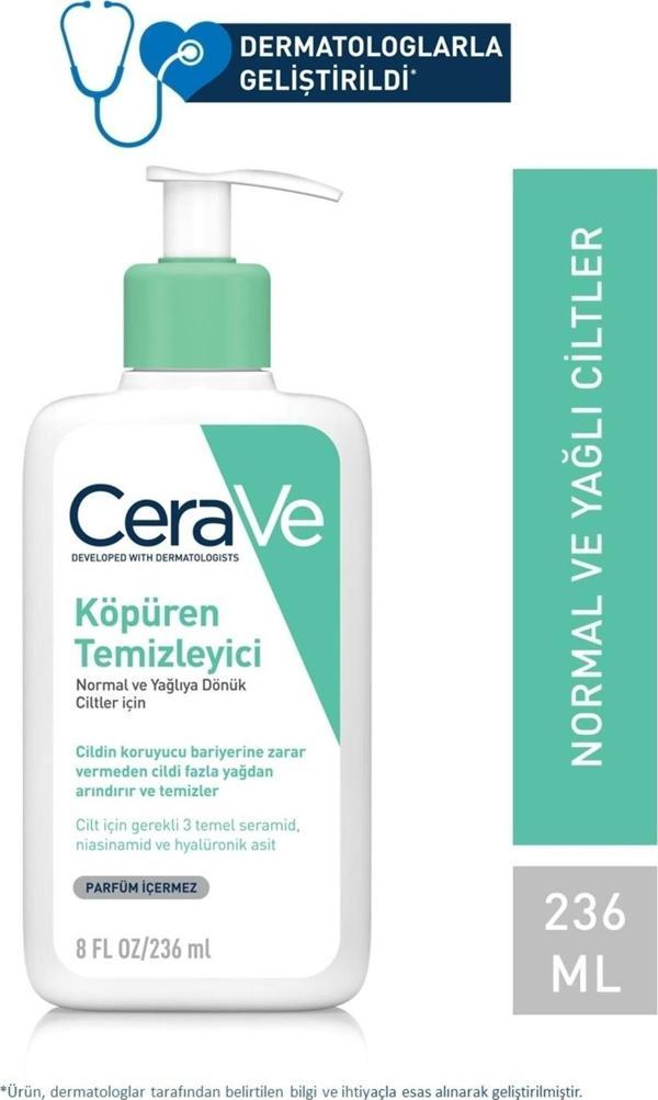 Cerave Foaming Cleanser Normal & Yağlıya Dönük Ciltler İçin 236 ml - Image 1