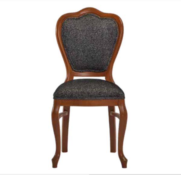 Sandalye 19764 Zus027 Oval Sırtlık Model Kayın Aslan Ayak Örgü Kumaş Ceviz ElYapı - Image 1