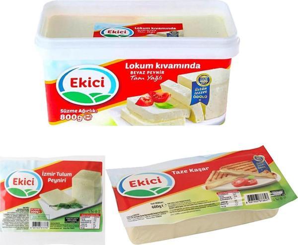 Ekici Peynir Seti 3 lü - Lokum Kıvamında - Taze Kaşar - İzmir Tulumu - Image 1