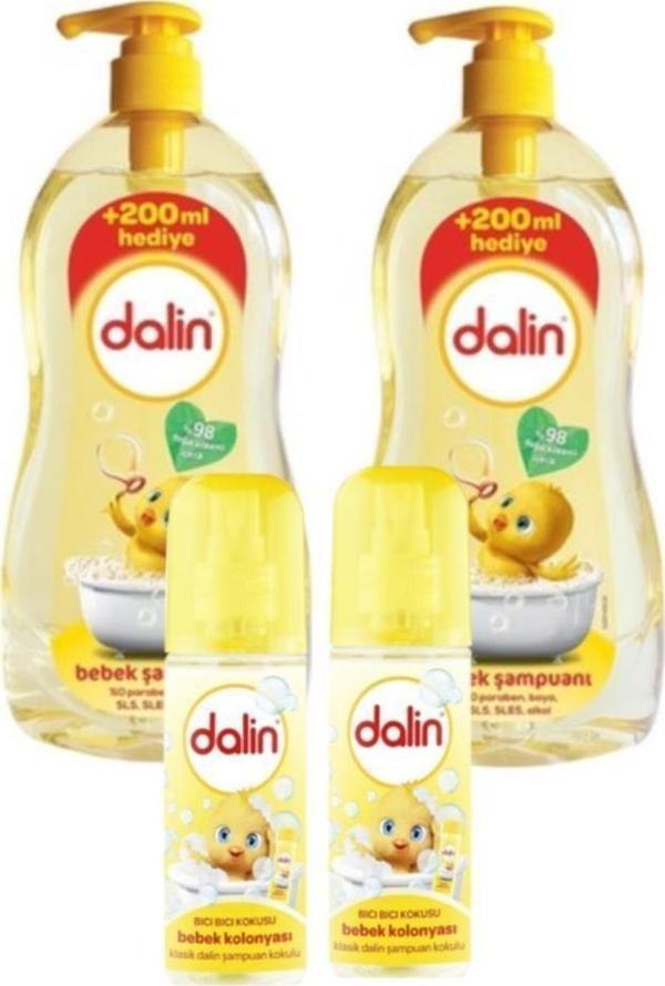 Dalin Bebek Şampuan 900 Ml  X 2 Adet + Bıcı Bıcı Kolonya X 2 Adet - Image 1