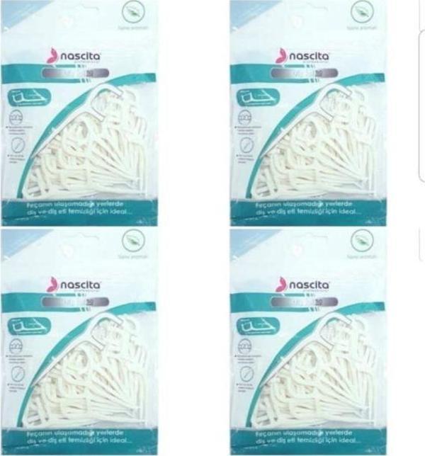 Nascita Nane Aromalı Çift Taraflı Kürdanlı Diş İpi 50'li x 4 Adet - Image 1