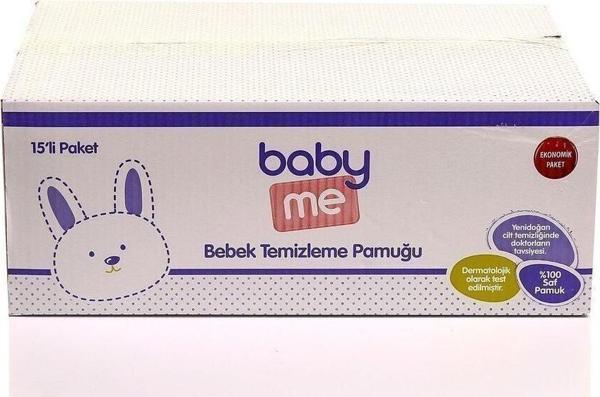 Baby&Me 60'lı 15 Paket Bebek Temizleme Pamuğu - Image 1