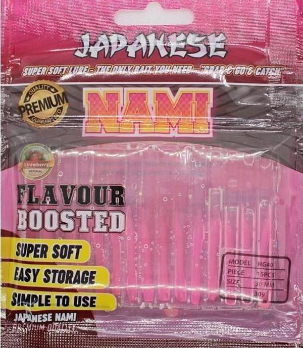 Japanese Nami Çilek Aromalı 3cm LRF Silikon Yem 309 15ad. - Image 1