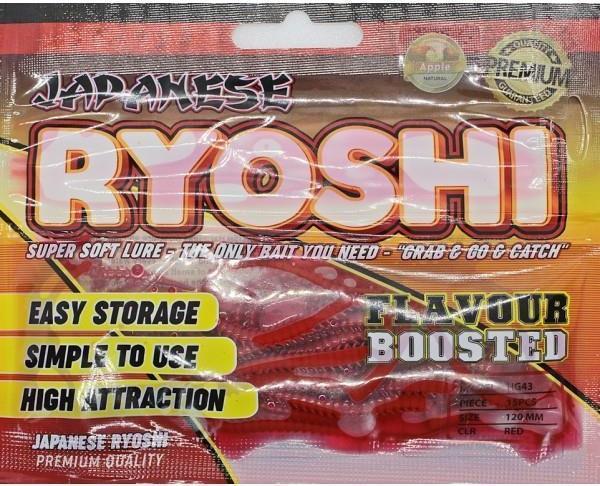 Japanese Ryoshi 12cm LRF Silikon Yem Elma Aromalı Yem Kırmızı - Image 1