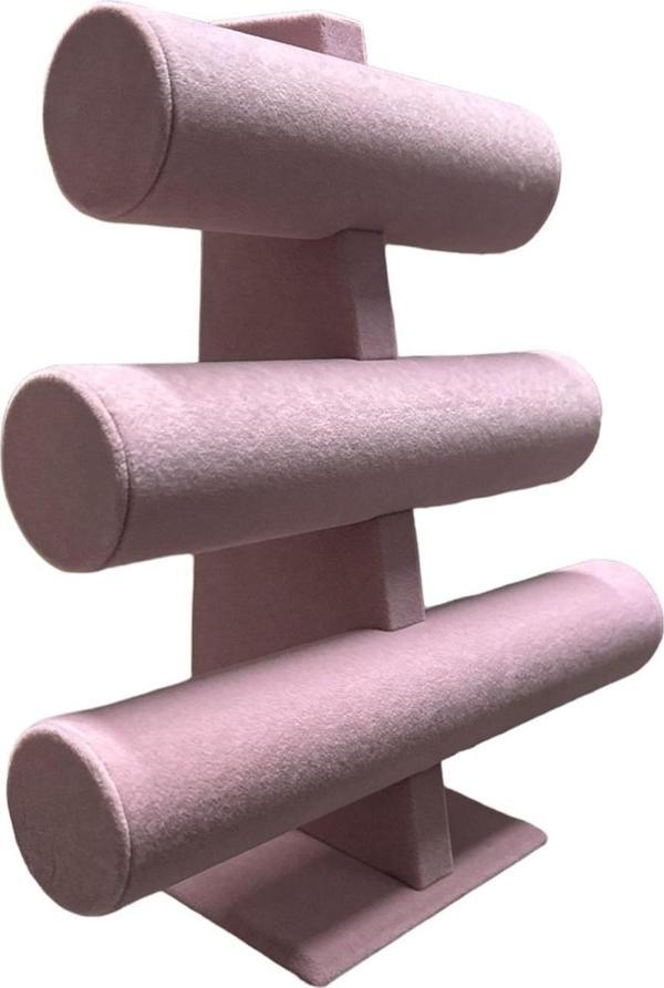 Üçlü T Pembe Bileklik Saat Standı - Image 1