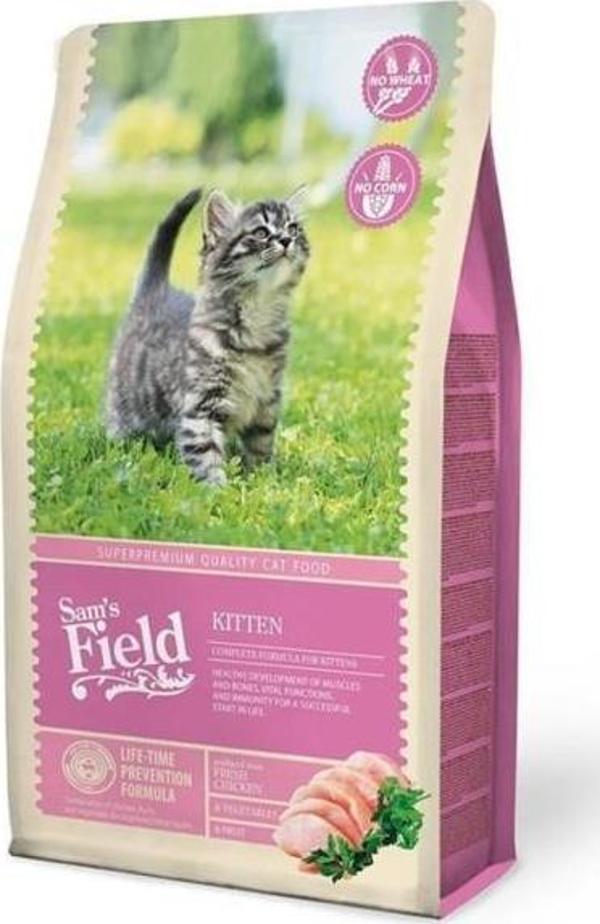 Sam's Field Kitten Tavuklu Tahılsız Yavru Kedi Maması 7.5kg - Image 1