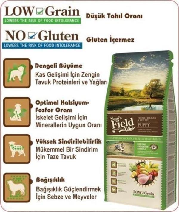 Sam's Field Puppy Tavuklu Patatesli Düşük Tahıllı Yavru Köpek Maması 2.5kg - Image 1