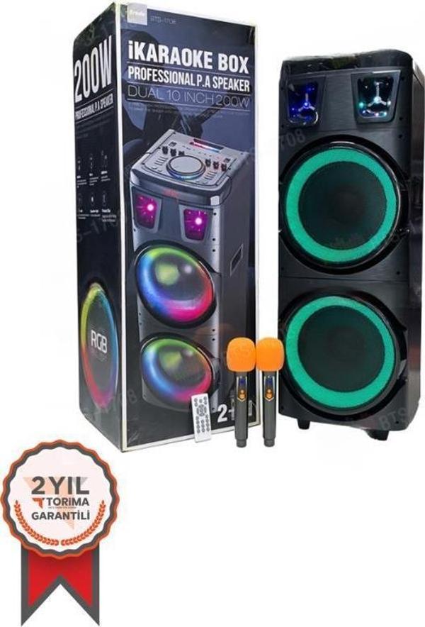 Torima 1708 Taşınabilir RGB Ledli Bluetooth Hoparlör Usb-Tf Siyah - Image 1