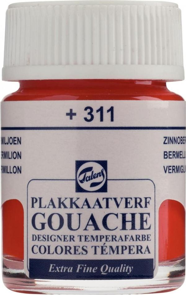 Talens Gouache Jar 16ml Guaj Boya Vermilion / 311 - Image 1