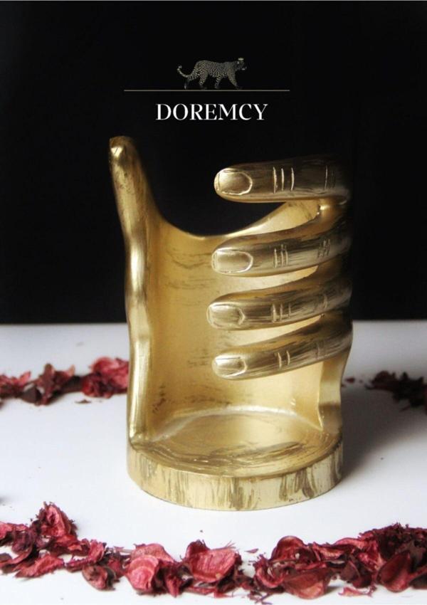 Doremcy Gold Dekoratif El Biblo Şişelik Şaraplık - Image 1