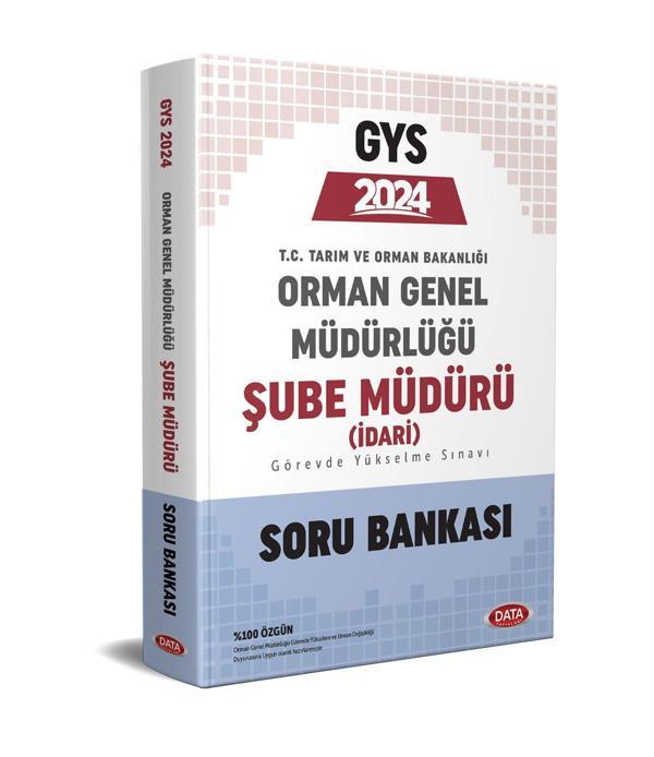 Data Yayınları 2024 Orman Genel Müdürlüğü Şube Müdürü İdari Görevde Yükselme Sınavı Soru Bankası - Data Yayınları - Image 1