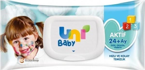 Uni Baby Aktif Sensitive Bebek Islak Mendili 24+ Ay 52 Adet - Image 1