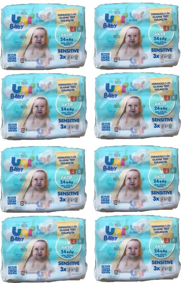 Uni Baby Aktif Sensitive Islak Mendil 52 Li 24 Paket 1248 Yaprak - Image 1