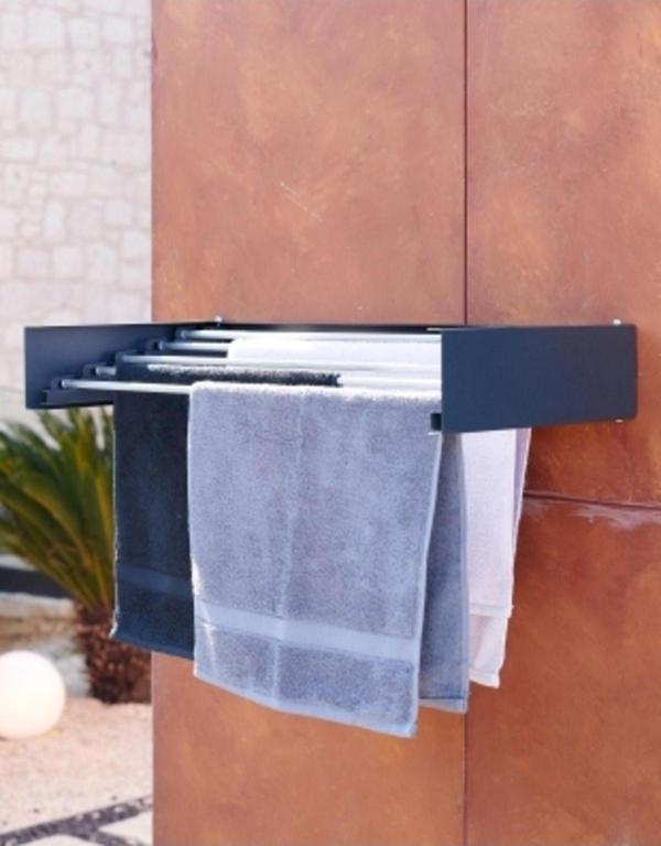 Ayz Design Kurutmalık Çamaşır Askısı - Duvara Monte, Katlanabilir Çamaşırlık - (Antrasit-70Cm) Antrasit - Image 1
