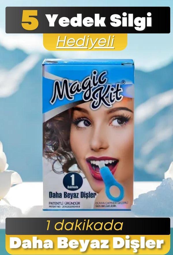 Diş Leke Silgisi 1 Aparatlı + 5 Yedek Süngerli Set 1 Paket - Image 1