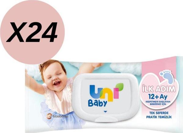 Uni Baby Unibaby 52'Li Ilk Adım Islak Mendil *24Adet - Image 1