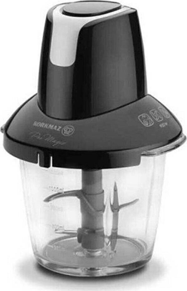 Korkmaz A460 Pro Magic 4 Bıçaklı Cam Rondo Siyah/Krom - Image 1