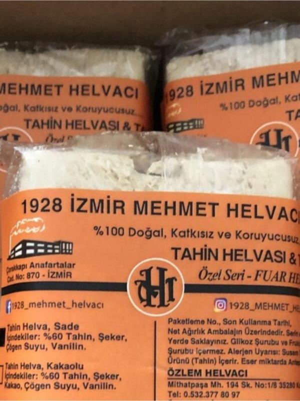 1928 Mehmet Helvacı Özel Seri Fuar Tahin Helvası Sade 125 Gr. 25 Adet Kolilerde - Image 1