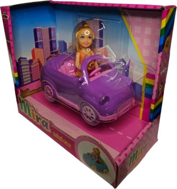 Galtoys Mira Bebekli Mini Car GLT-E406,Evcil Hayvanı ile Arabalı Oyuncak Bebek  - Image 1