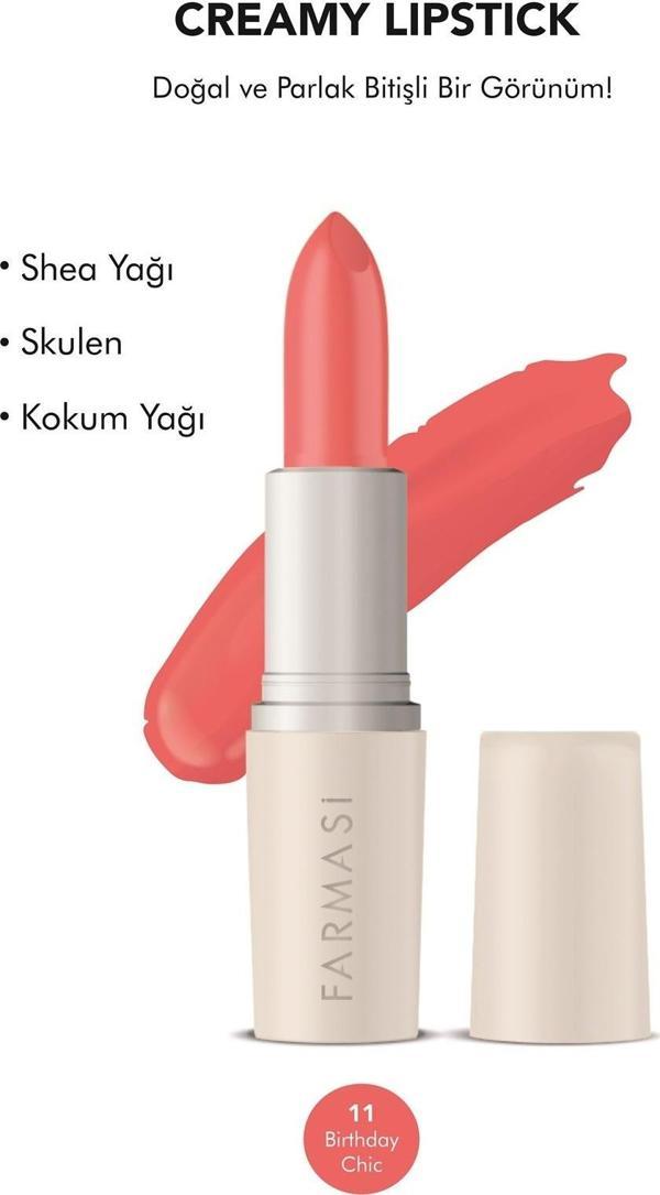 Farmasi Creamy Lipstick 11 Bırthday Chıc 4 Gr - Image 1