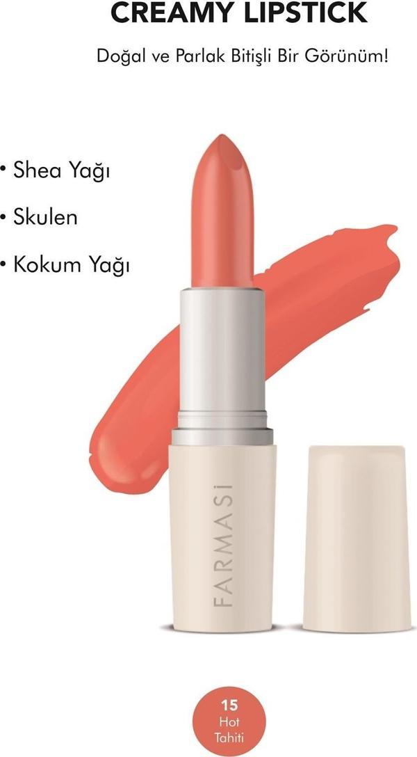 Farmasi Creamy Lipstick 15 Hot Tahıtı 4 Gr - Image 1