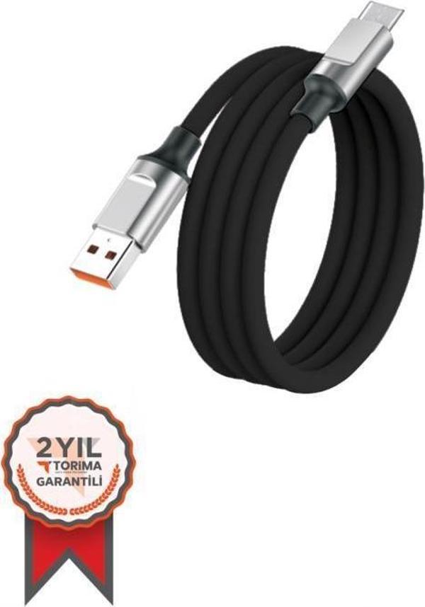Torima Siyah 2.4a Micro Halat Şarj-data Kablosu - Image 1