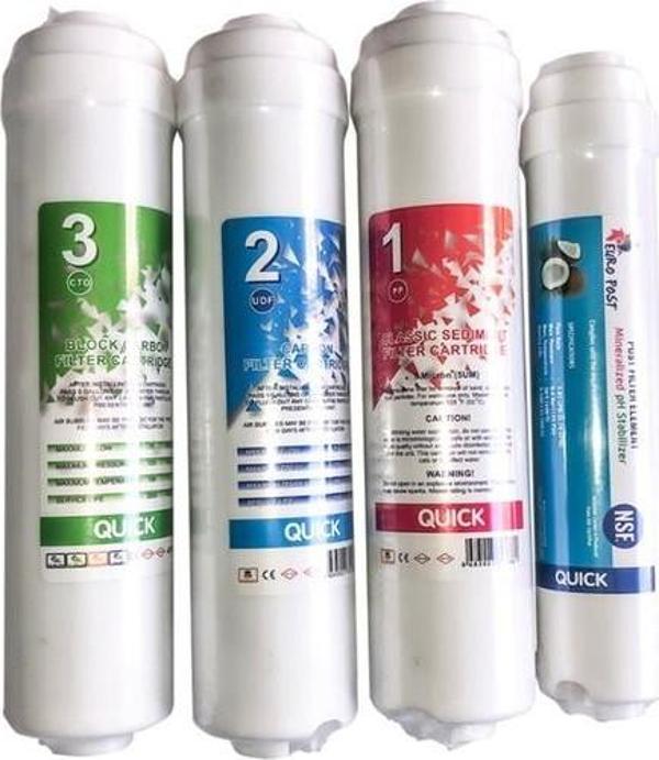 Aquames - Su Arıtma Cihazları Için Eco Inline 12" Filtre Seti 4'lü - Image 1