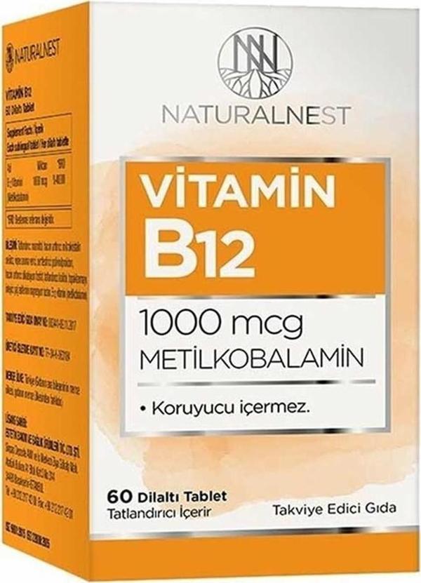 Naturalnest Vitamin B12 60 Dilaltı Tablet - Image 1