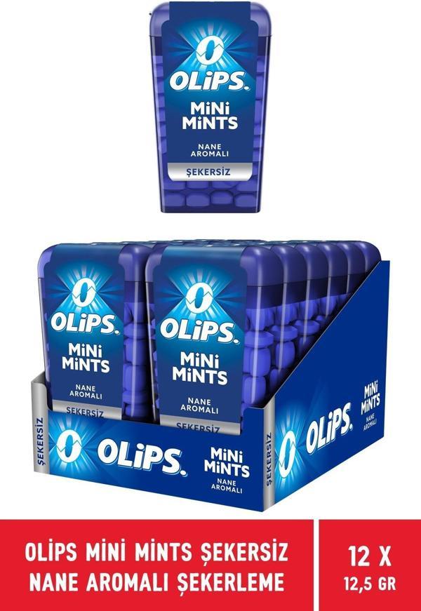Olips Mini Mints Şekersiz Nane Aromalı Şekerleme 12,5 gr - 12 Adet - Image 1