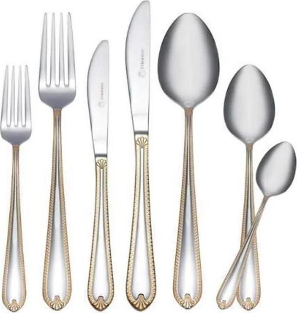 Korkmaz A2517 Dilruba Gold 84 Parça Çatal Kaşık Bıçak Seti  - Image 1