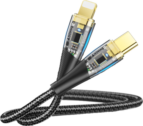 DVIP LX5 6A 200W Type-C to Lightning PD2.0 PD3.0 Hızlı Data ve Şarj Kablosu 1.2 Metre Siyah - Image 1