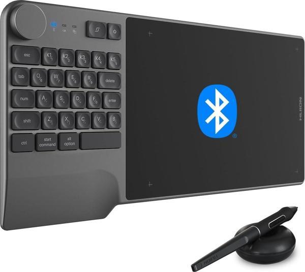 HUION Inspiroy Keydial KD200 Bluetooth Kablosuz Grafik Tablet - Image 1