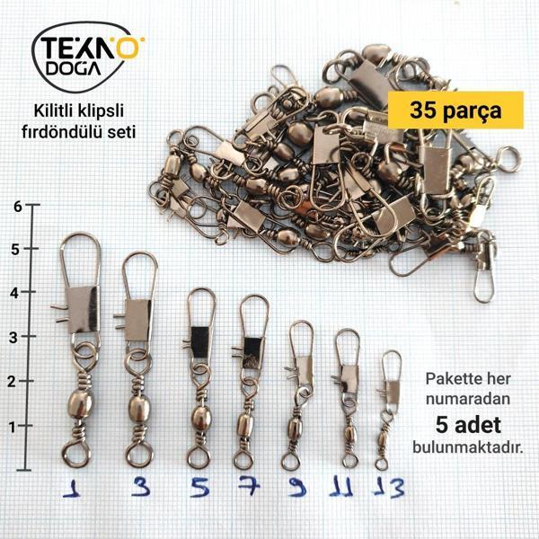 Effe Tekno Doğa Klipsli Fırdöndü Seti (1-13No Arası) 35 Parça Tekli Paket - Image 1