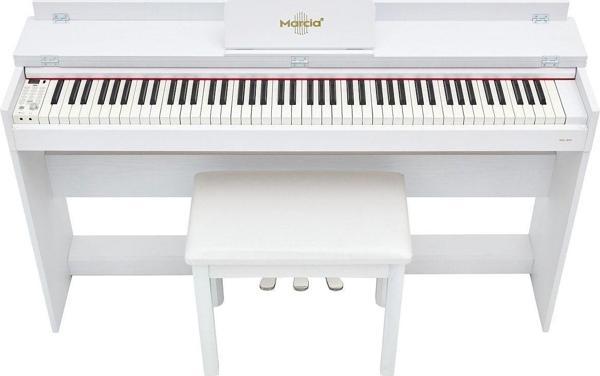 Marcia Mk-830 Wh Dijital Konsol Piyano, Bluetooth, Tuş Hassasiyeti, 88 Tuşlu, Kapaklı (KULAKLIK VE TABURE) - Image 1