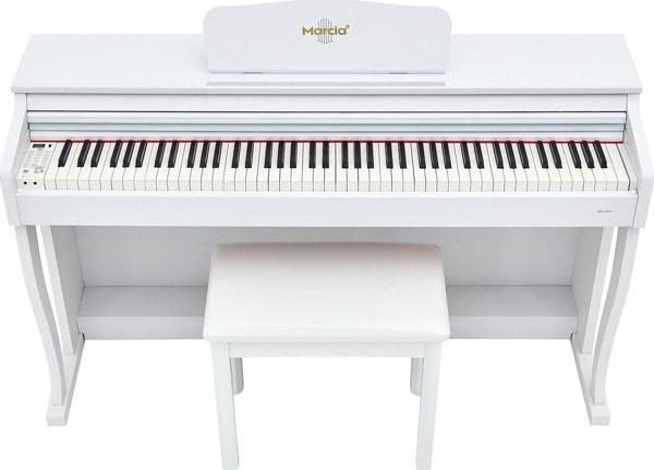 Marcia Mk-880 Wh Dijital Konsol Piyano, Bluetooth, Tuş Hassasiyeti, 88 Tuşlu, Kapaklı (KULAKLIK VE TABURE) - Image 1