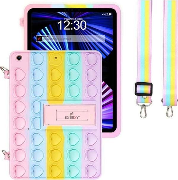 Sneezy İpad 9.7 İnç 5.6. Nesil / Air Tam Uyumlu Glow Desenli Standlı Askılı Popit Tablet Kılıfı - Image 1